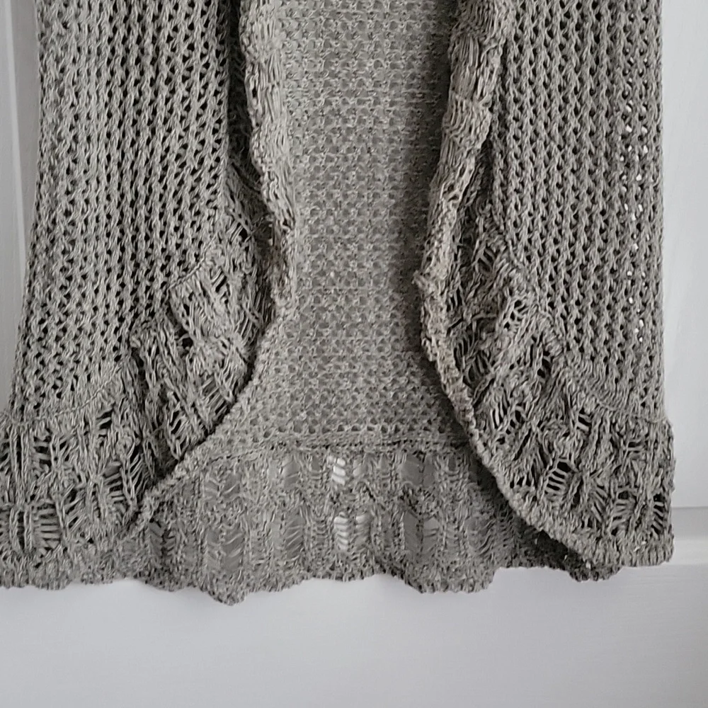 Angel of the North Knitted Vest gray small s Anthropologie - Picture 2 of 6